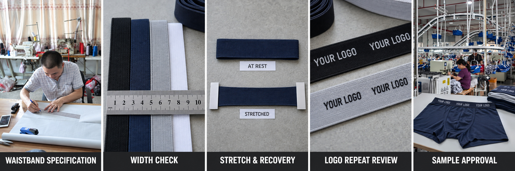 Custom underwear waistband specification and sample approval steps