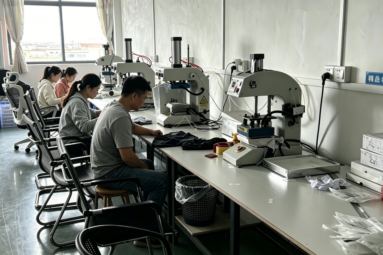 Logo Heat Transfer and Pressing Inspection Room