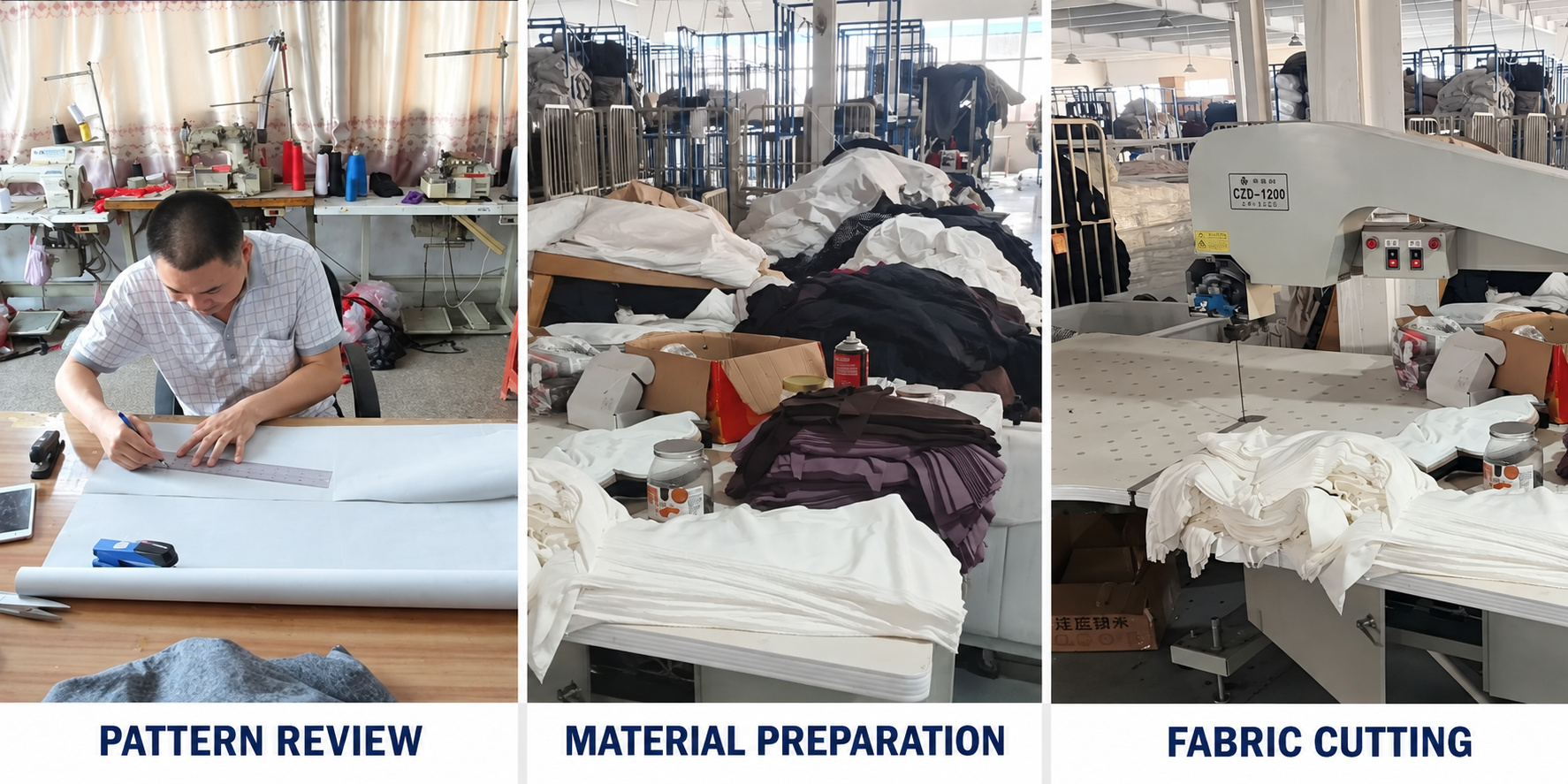 Underwear pattern review, material preparation and fabric cutting